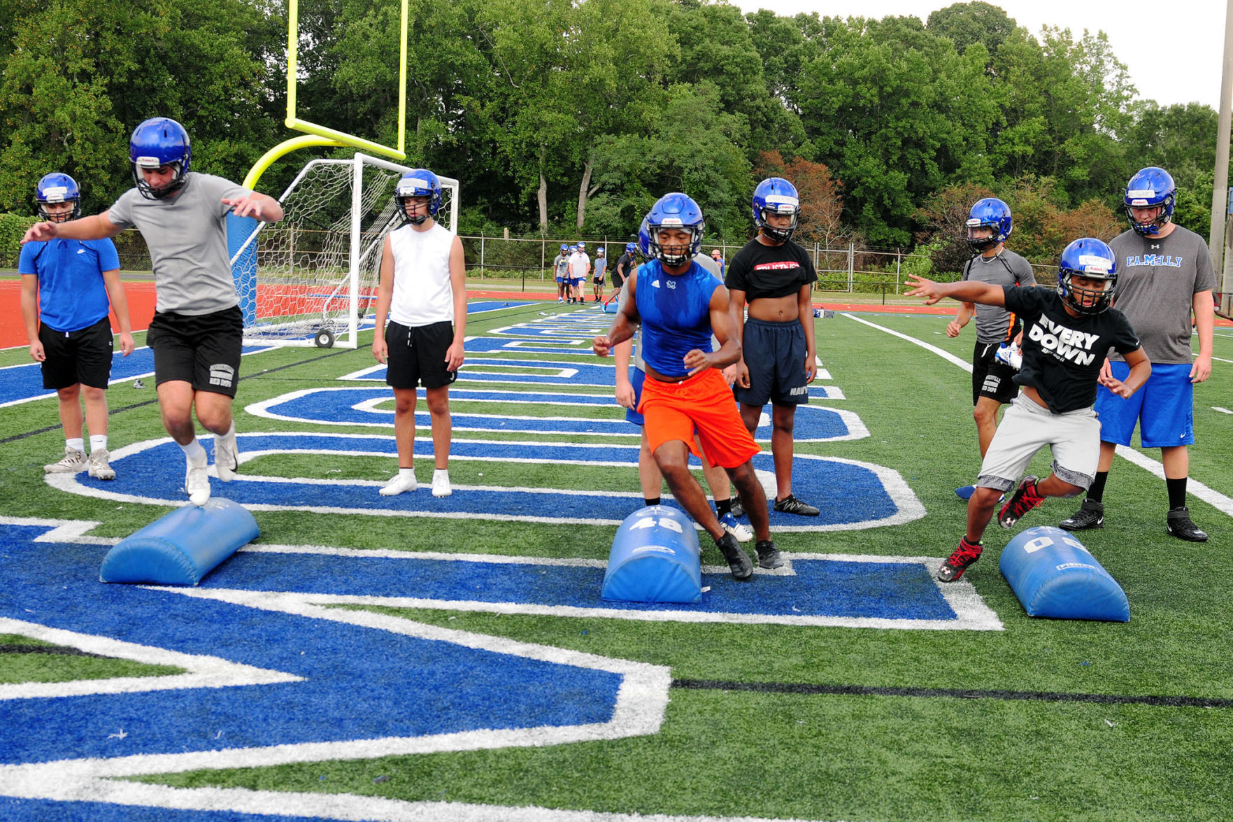 Mooresville football practice